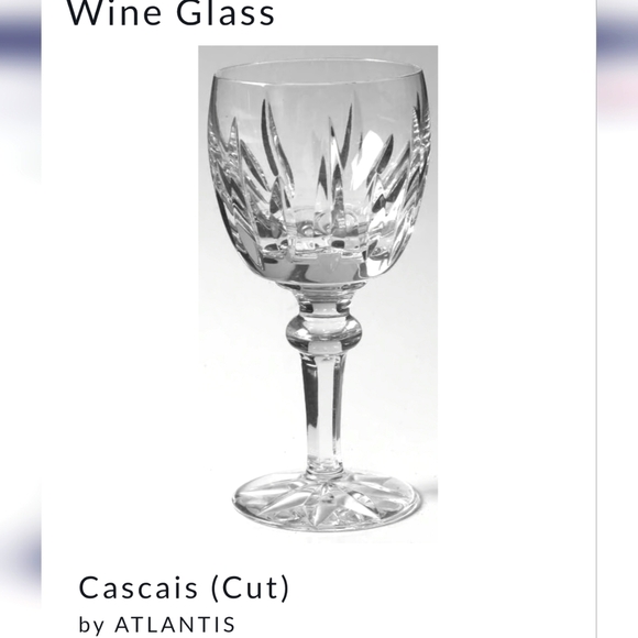 8 ATLANTIS CASCAIS CRYSTAL WINE GLASSES PERFECT CONDITION NO SCRATCHES OR CHIPS. - Picture 1 of 6
